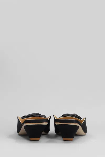 Fabio Rusconi Slipper-mule In Black Satin