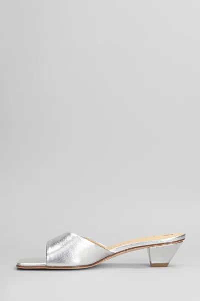 Fabio Rusconi Slipper-mule In Silver Leather