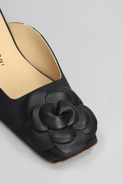 Fabio Rusconi Slipper-mule In Black Satin