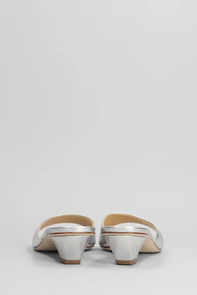 Fabio Rusconi Slipper-mule In Silver Leather