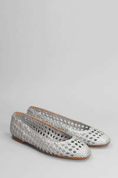Fabio Rusconi Ballet Flats In Silver Leather