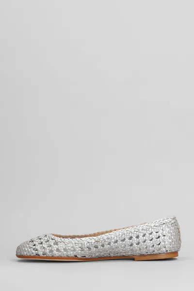 Fabio Rusconi Ballet Flats In Silver Leather