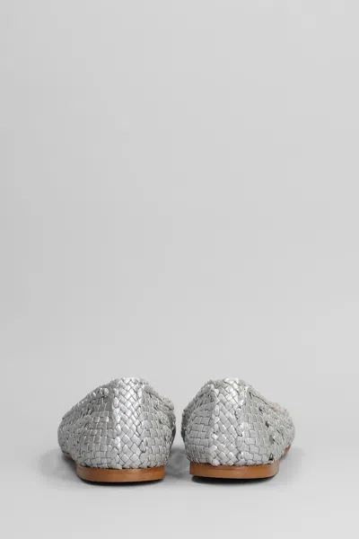 Fabio Rusconi Ballet Flats In Silver Leather