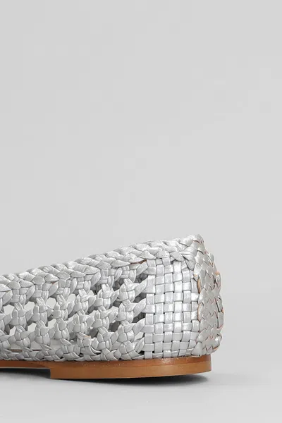 Fabio Rusconi Ballet Flats In Silver Leather