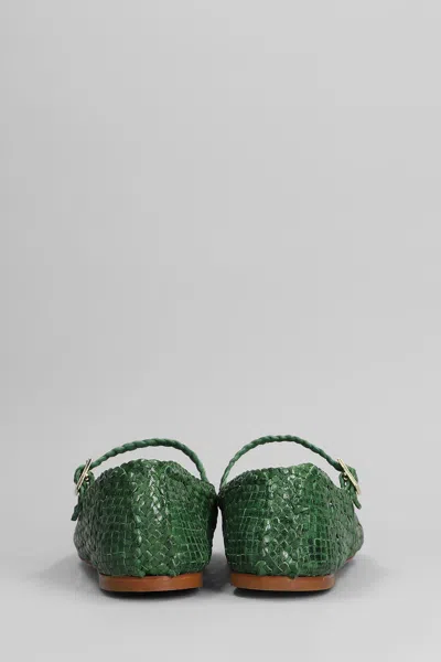 Fabio Rusconi Ballet Flats In Green Leather