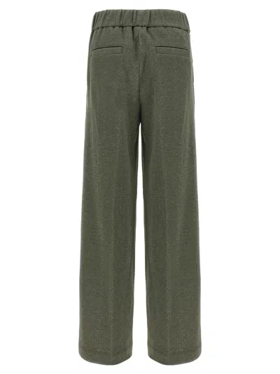 Peserico Shimmering Sweatpants Drawstring Waistband In Green
