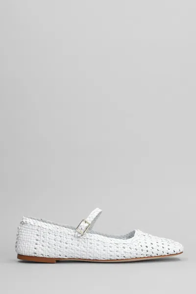 Fabio Rusconi Ballet Flats In White Leather