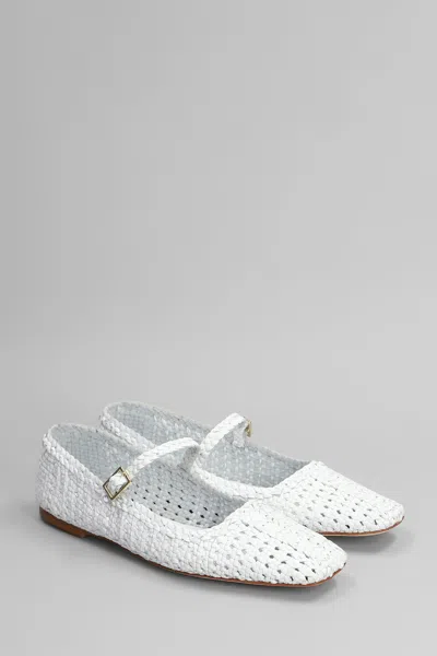 Fabio Rusconi Ballet Flats In White Leather