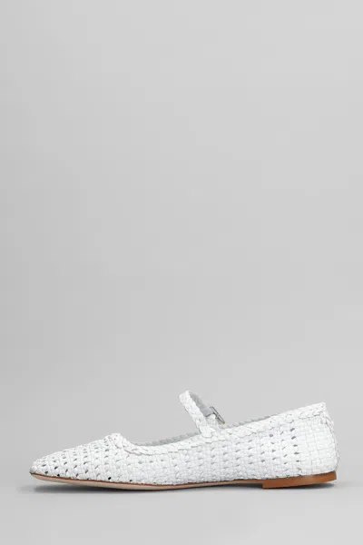 Fabio Rusconi Ballet Flats In White Leather