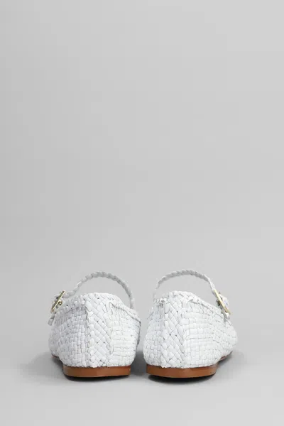 Fabio Rusconi Ballet Flats In White Leather