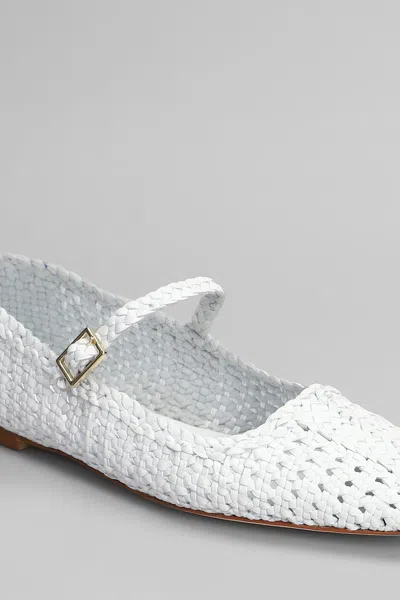 Fabio Rusconi Ballet Flats In White Leather