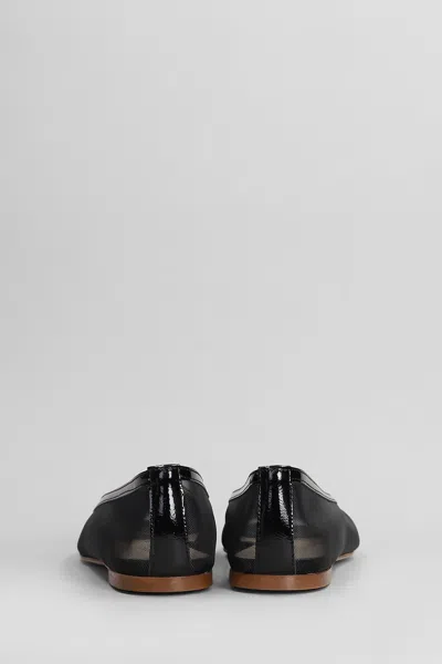 Fabio Rusconi Ballet Flats In Black Leather And Fabric