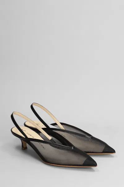 Fabio Rusconi Pumps In Black Leather And Fabric
