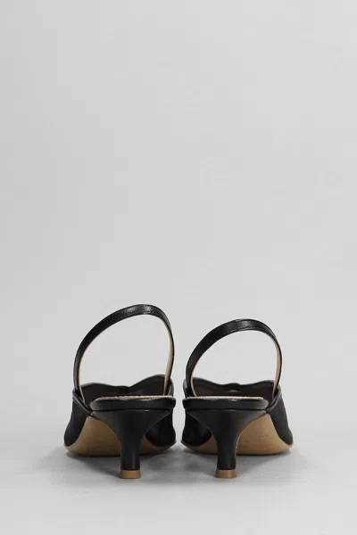 Fabio Rusconi Pumps In Black Leather And Fabric