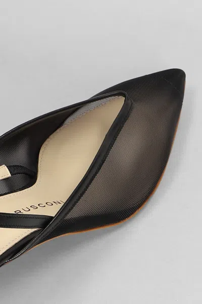 Fabio Rusconi Pumps In Black Leather And Fabric