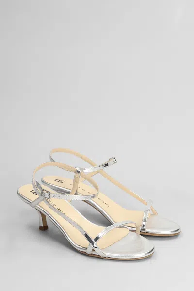 Fabio Rusconi 60mm Leather Sandals In Silver