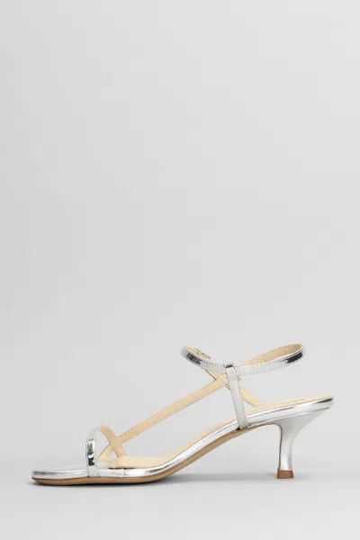 Fabio Rusconi 60mm Leather Sandals In Silver