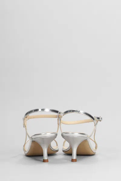 Fabio Rusconi 60mm Leather Sandals In Silver