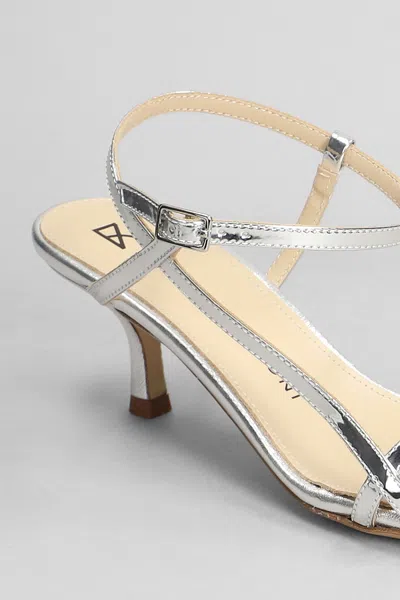 Fabio Rusconi 60mm Leather Sandals In Silver