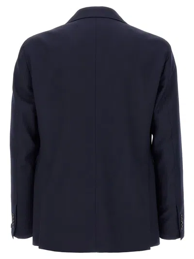 Tagliatore Notch Lapel Single Breasted Suit Dress In Blue