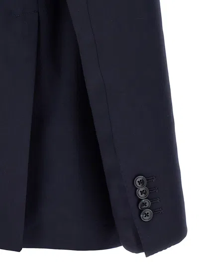 Tagliatore Notch Lapel Single Breasted Suit Dress In Blue