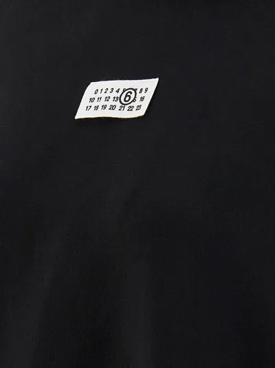 Mm6 Maison Margiela Numeric Signature Mm6 Sweatshirt Black In Black