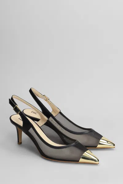 Fabio Rusconi Pumps In Black Leather And Fabric