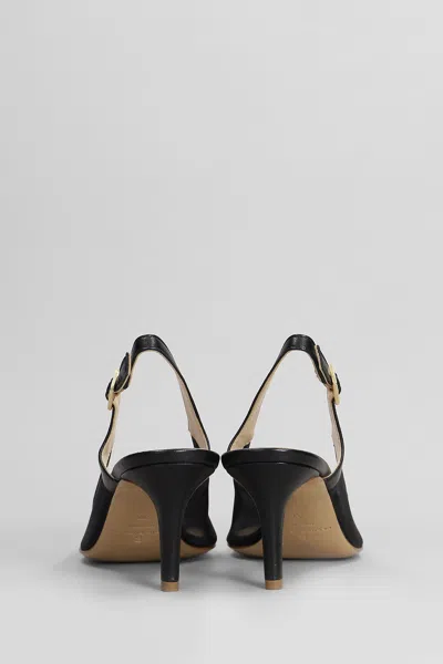 Fabio Rusconi Pumps In Black Leather And Fabric