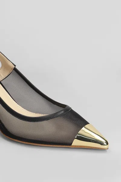 Fabio Rusconi Pumps In Black Leather And Fabric