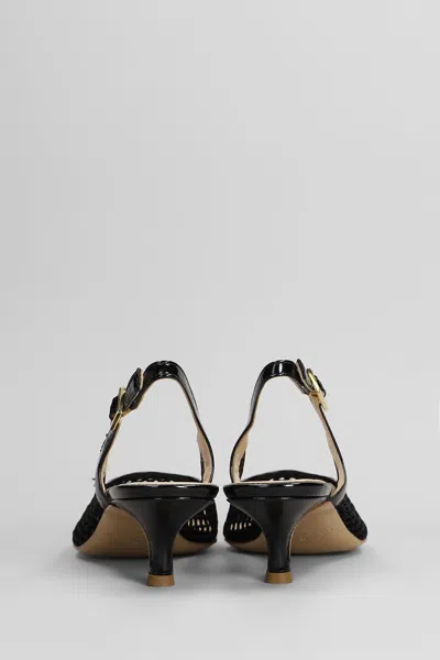 Fabio Rusconi Pumps In Black Leather And Fabric