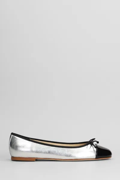 Fabio Rusconi Ballet Flats In Silver Leather