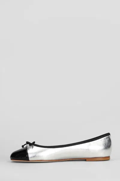Fabio Rusconi Ballet Flats In Silver Leather