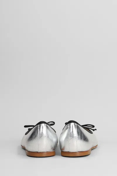 Fabio Rusconi Ballet Flats In Silver Leather