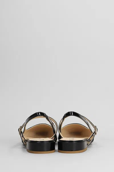 Fabio Rusconi Ballet Flats In Black Leather In Black