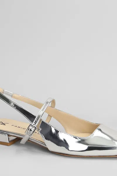 Fabio Rusconi Ballet Flats In Silver Leather In Silver
