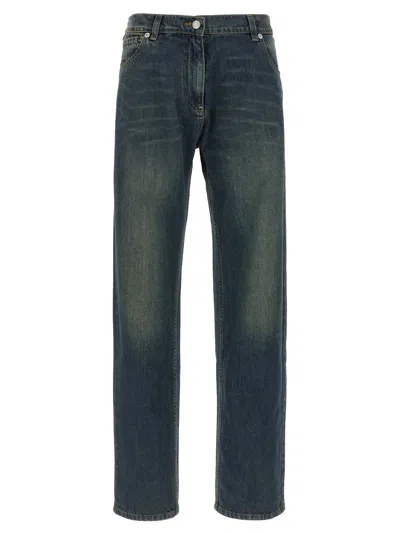 Magda Butrym Stonewashed Five-pocket Straight-leg Jeans In Blue