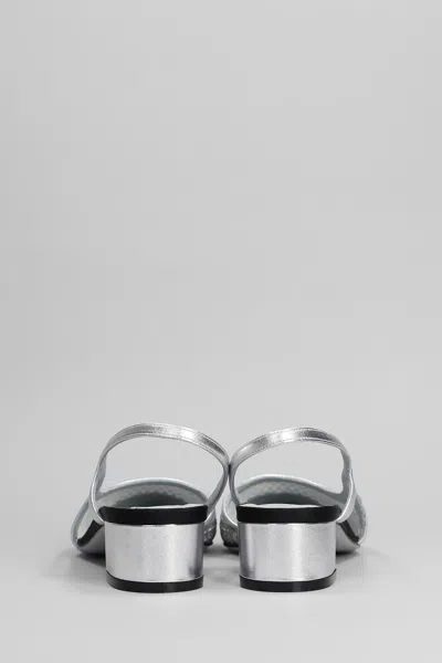 Roberto Festa Ninfa Pumps In Silver Leather And Fabric
