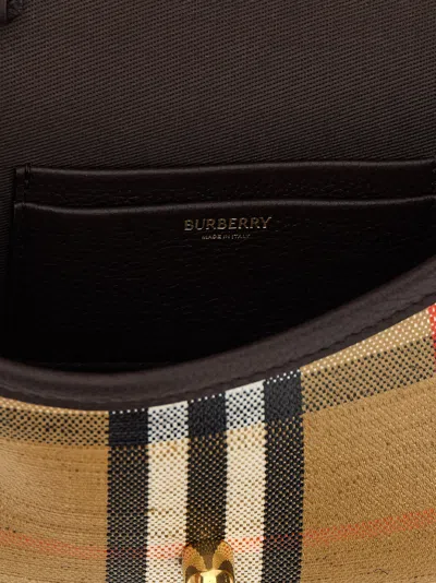 Burberry Embroidered Canvas Highlands Handbag