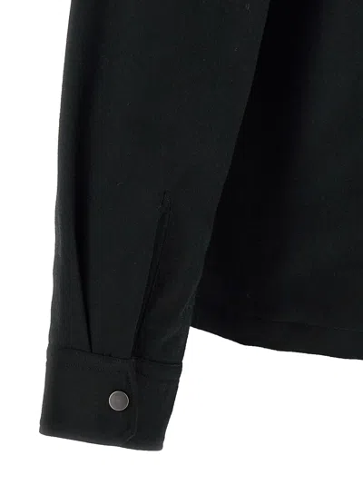 Zegna Padded Techmerino Shirt Jacket In Black