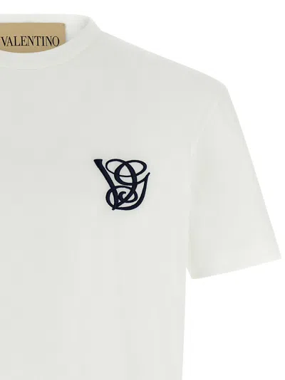 Valentino Cotton T-shirt With Vg Patch In White