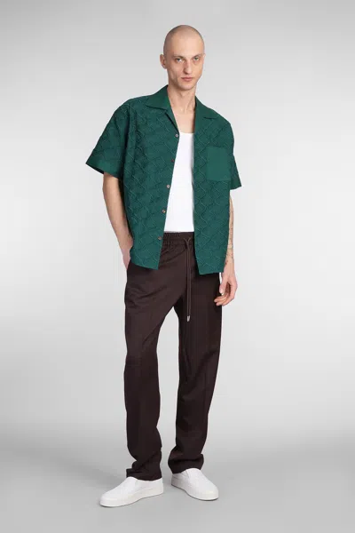 Drôle De Monsieur Tapestry Embroidered Shirt In Green