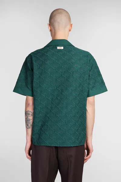 Drôle De Monsieur Tapestry Embroidered Shirt In Green