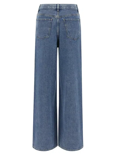 Theory High-waisted Wide-leg Jeans In Blue