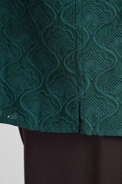 Drôle De Monsieur Tapestry Embroidered Shirt In Green