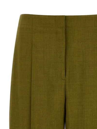 Theory Deep Pleat Pants In Green