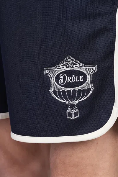 Drôle De Monsieur Drawstring-waist Shorts In Blue