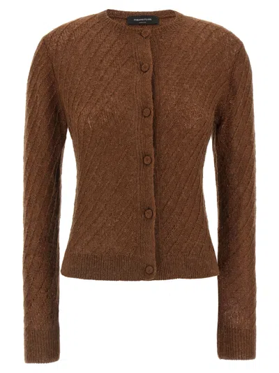 Fabiana Filippi Sequin Crochet Cardigan Sweaters And Cardigans Brown In Brown
