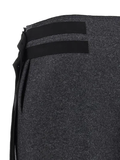 Jil Sander Flannel Skirt In Gray