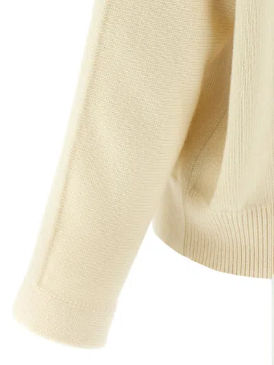 Jil Sander High Neck Sweater Sweaters And Cardigans White In Neutral