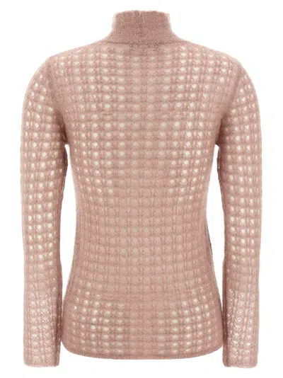 Fabiana Filippi Crochet Sweater Sweaters And Cardigans Pink In Pink
